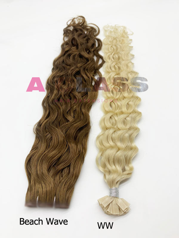 Wavy hair , Curly Hair / Pre-Bonded Extensions /100g - A CLASS HAIR EXTENSIONS