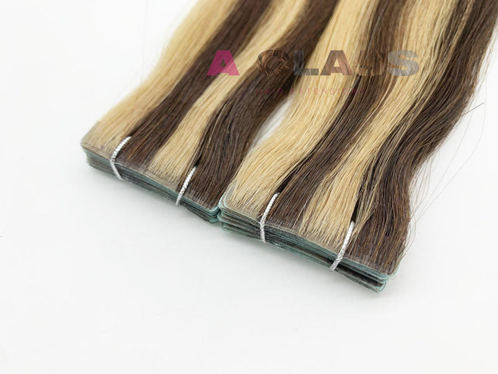 Wavy hair , Curly Hair / Invisible Tape /100g - A CLASS HAIR EXTENSIONS